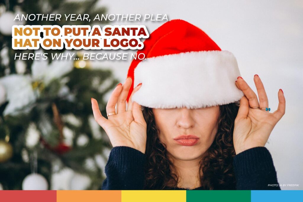 santa hat logo