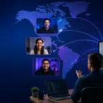 North American product leaders collaborating online with a LATAM nearshore software development team